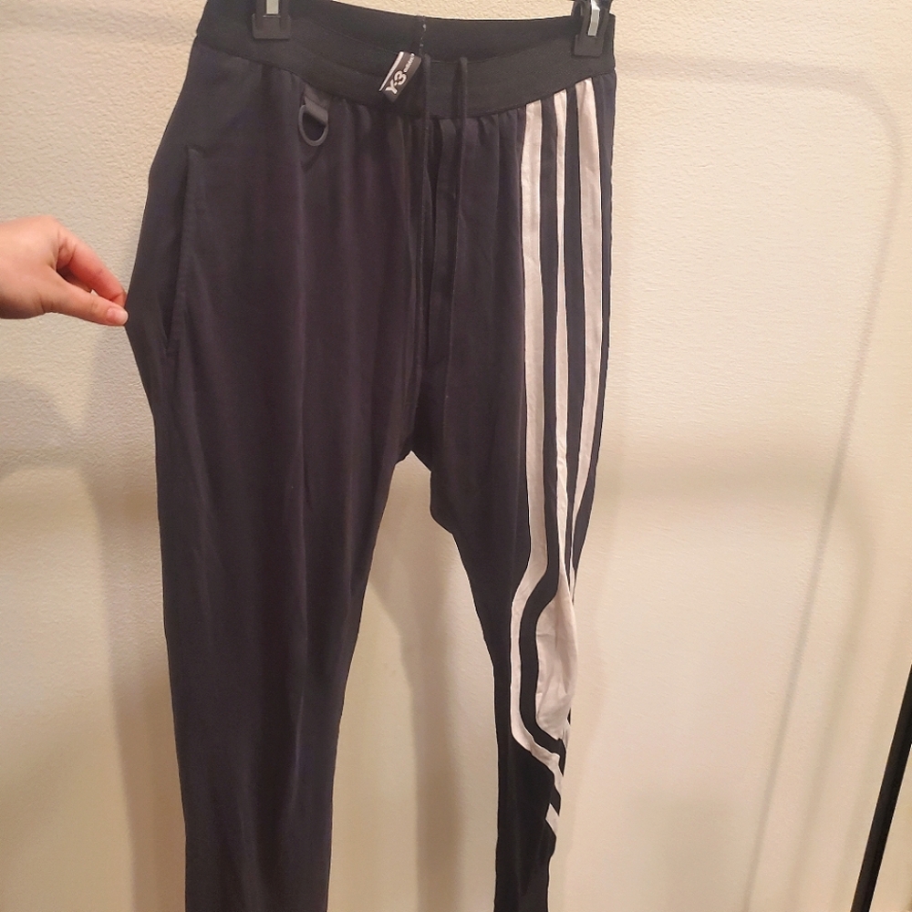 Y-3 Black and White Pants